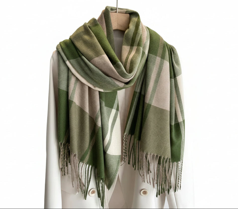 Kvinne Skjerf Rutete Design 0