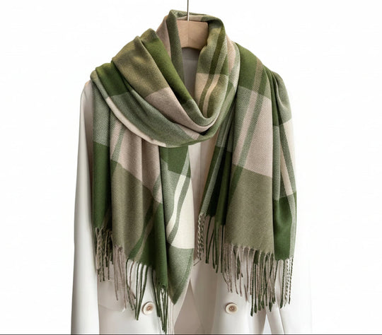 Kvinne Skjerf Rutete Design 0