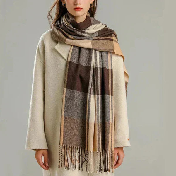 Kvinne Skjerf Rutete Design 2