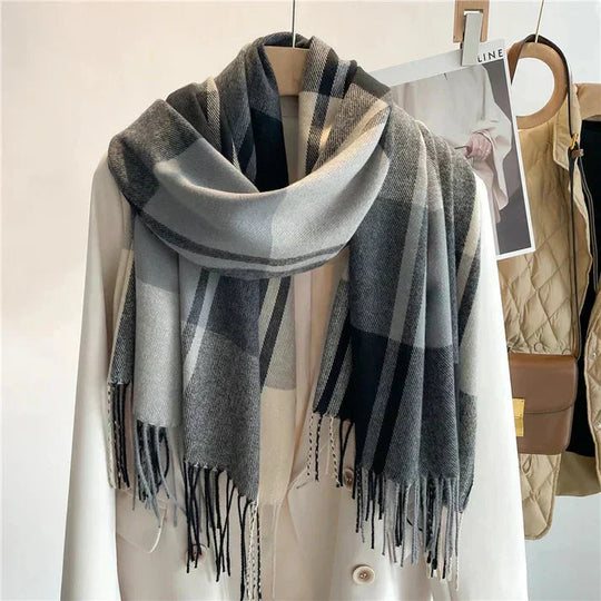 Kvinne Skjerf Rutete Design 4