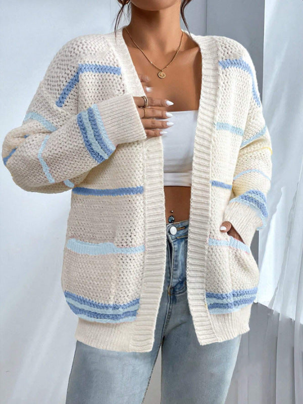 Kvinne Strikket Cardigan Oversized Passform 2