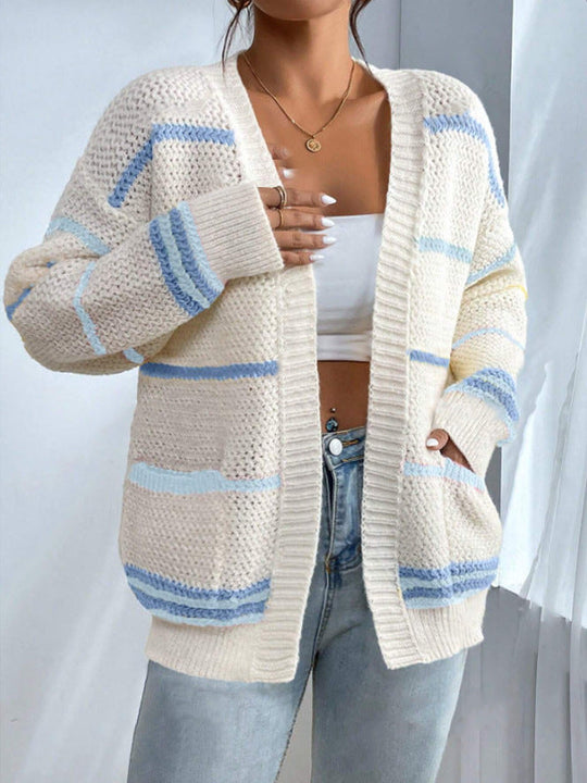 Kvinne Strikket Cardigan Oversized Passform 2