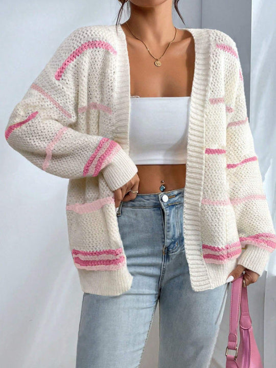 Kvinne Strikket Cardigan Oversized Passform 3
