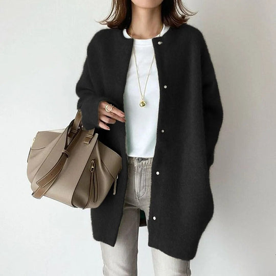Kvinne Strikket Cardigan med Knapper 3