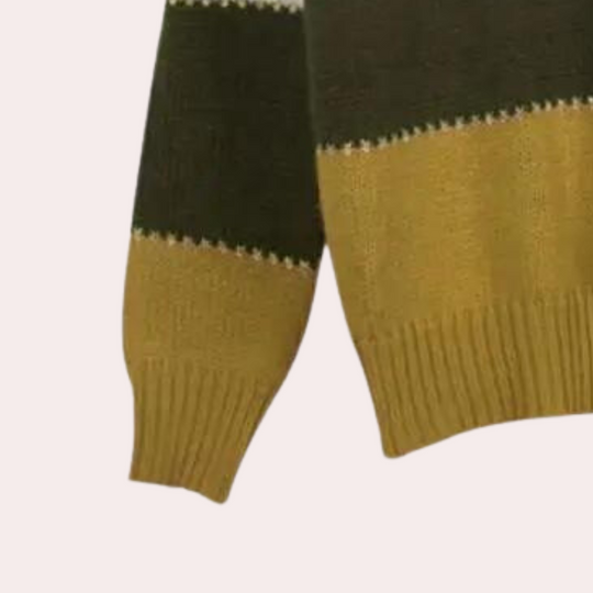 Kvinne Striped Sweater Klassisk Stil 6