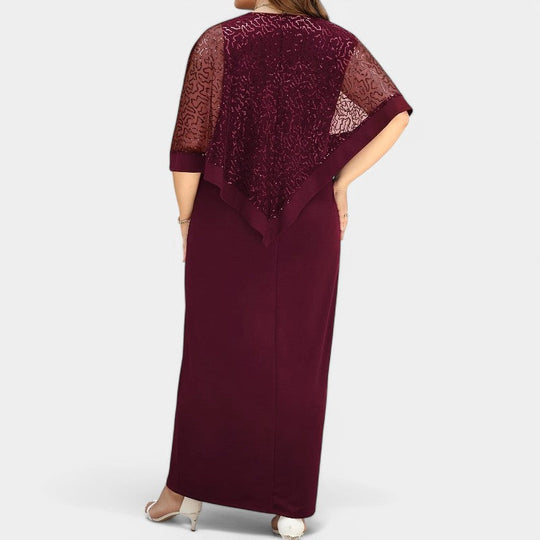 Kvinne Tunikakjole med Batwing-ermer og Paljetter 2