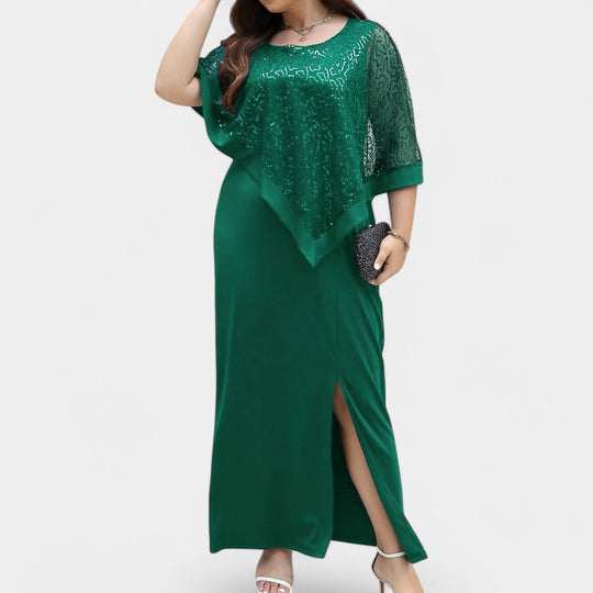 Kvinne Tunikakjole med Batwing-ermer og Paljetter 5