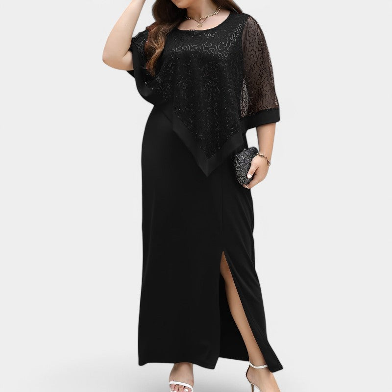 Kvinne Tunikakjole med Batwing-ermer og Paljetter 8