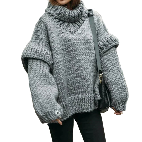 Kvinne Turtleneck Genser Oversized 0