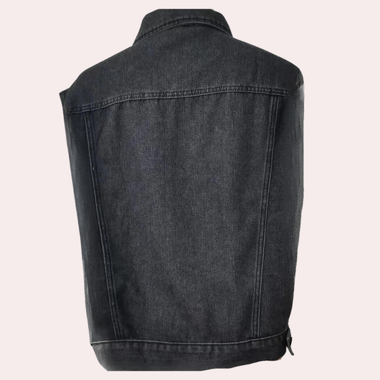 Kvinne Vest i Vasket Denim 4