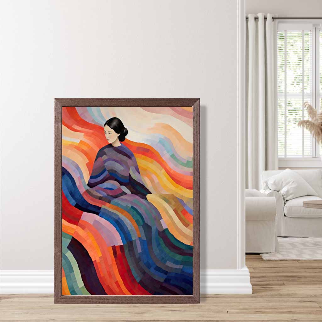 Kvinnelig Abstrakt Kunstverk Surrealistisk Design 5