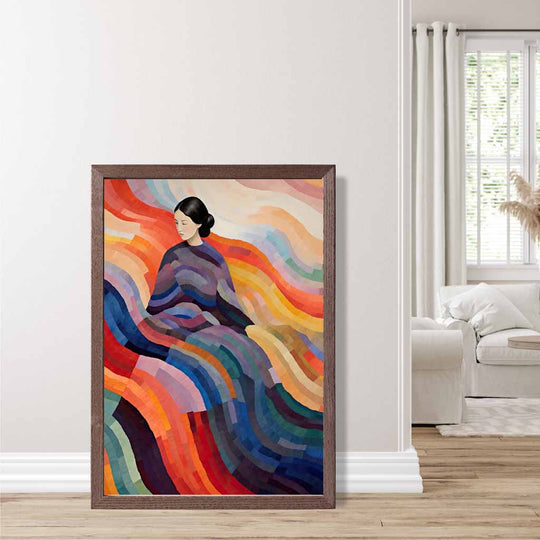 Kvinnelig Abstrakt Kunstverk Surrealistisk Design 5
