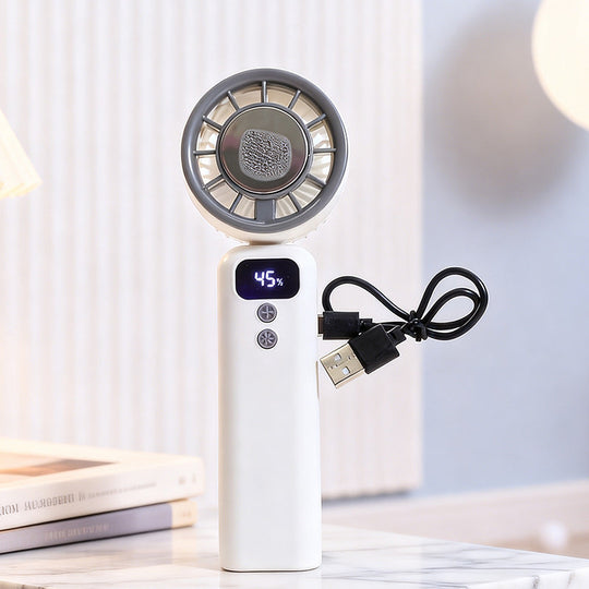 Kvinnelig Håndvifte USB-Ladbar Med LED-Display 2