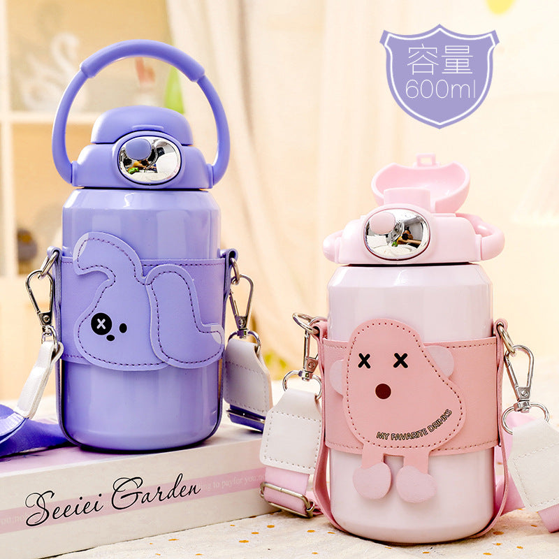 Kvinnelig Isolert Drikkeflaske med Bæresystem 1