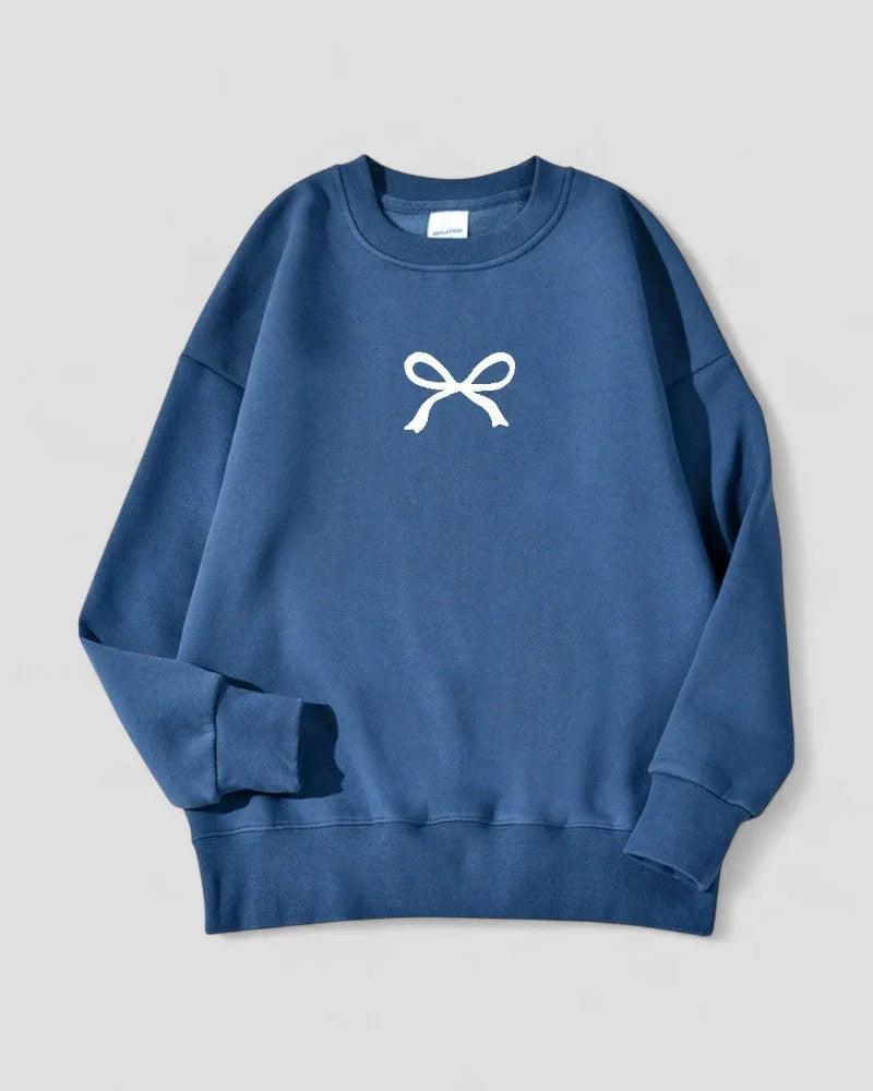 Kvinnelig Oversized Genser med Sløyfetrykk 2