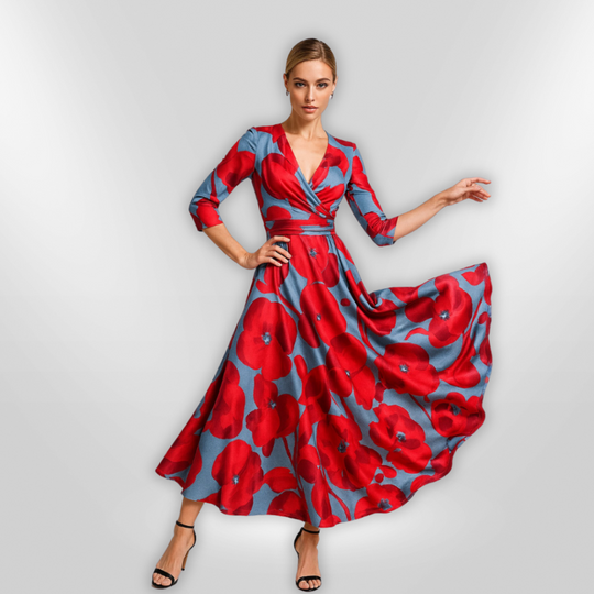 Kvinnelig Robe Floral Lett Pustende Stoff 1