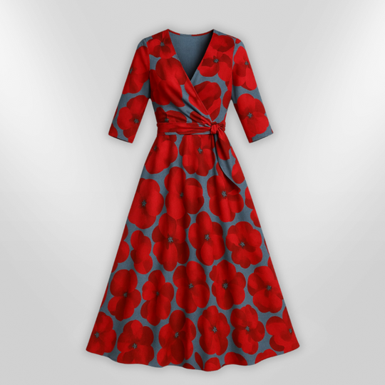 Kvinnelig Robe Floral Lett Pustende Stoff 3