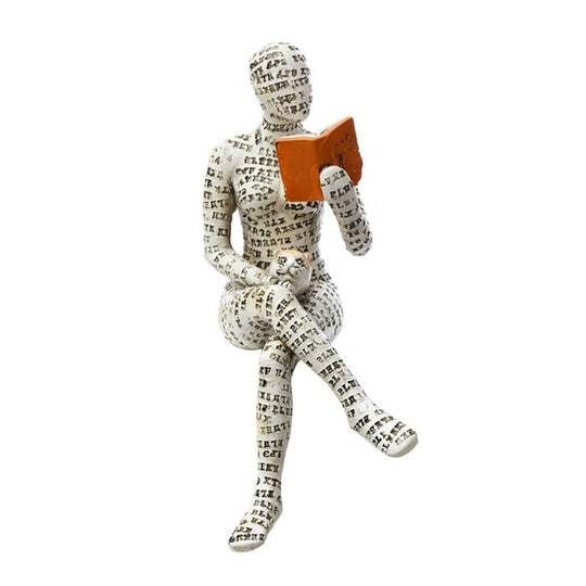 Kvinnelig Statue Ornament Lesende Figur Kunstnerisk Dekorasjon 10