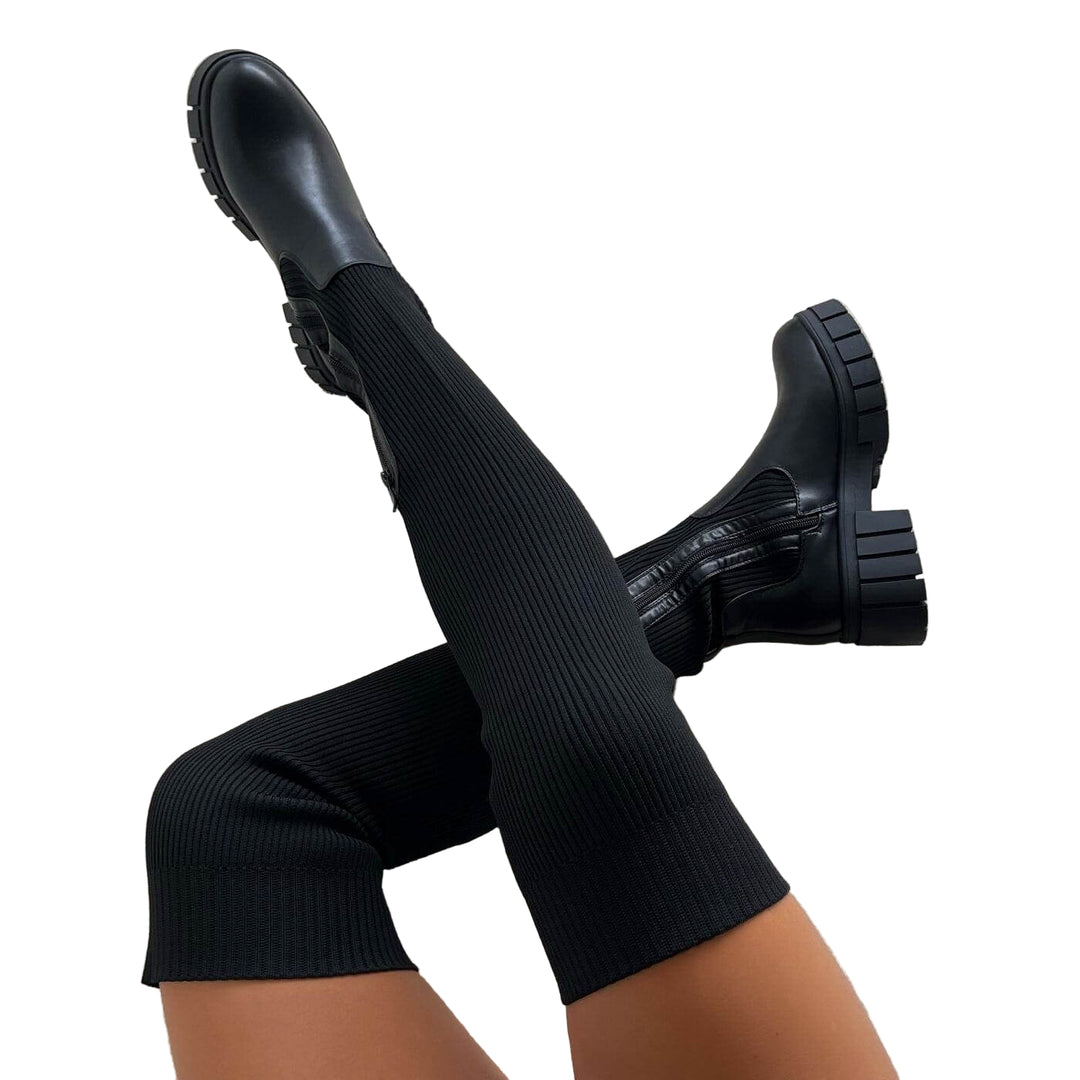 Kvinnelige Lårhøye Støvler Trendy 0