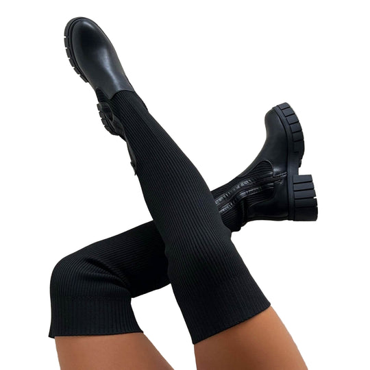 Kvinnelige Lårhøye Støvler Trendy 0