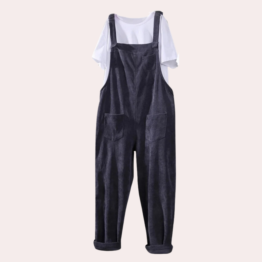 Kvinnenes Jumpsuit i Fløjl med Løs Passform 1