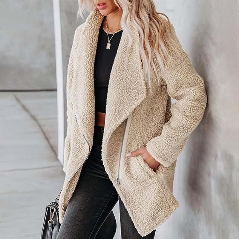 Kvinner Jakke Klassisk Stil med Sving-Krage og Praktiske Lommer 3