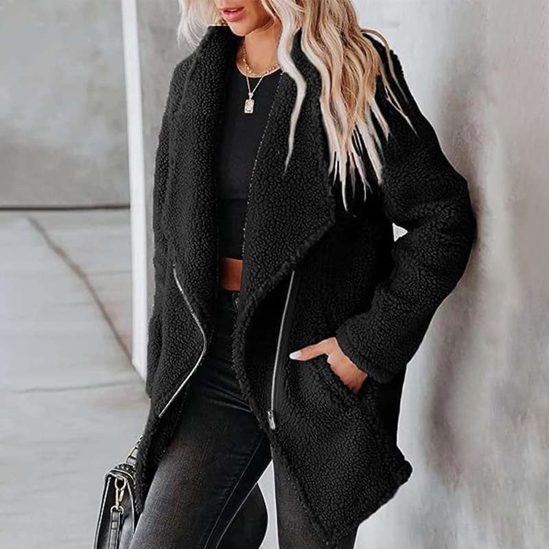 Kvinner Jakke Klassisk Stil med Sving-Krage og Praktiske Lommer 6