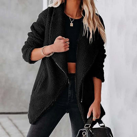 Kvinner Jakke Klassisk Stil med Sving-Krage og Praktiske Lommer 7