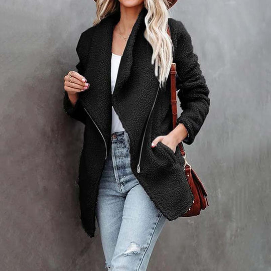 Kvinner Jakke Klassisk Stil med Sving-Krage og Praktiske Lommer 9