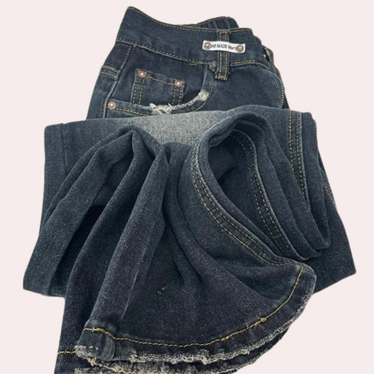 Kvinners Baggy Jeans med Justerbar Talje 5