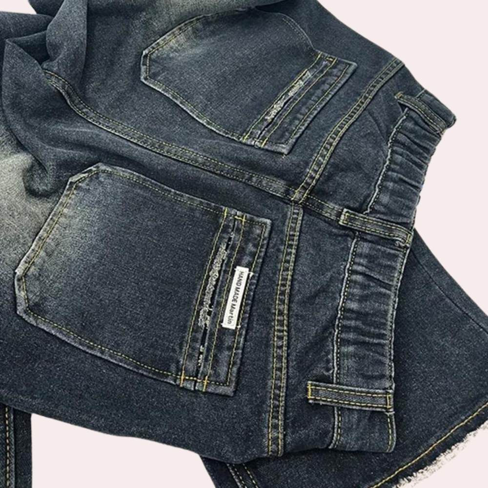 Kvinners Baggy Jeans med Justerbar Talje 6