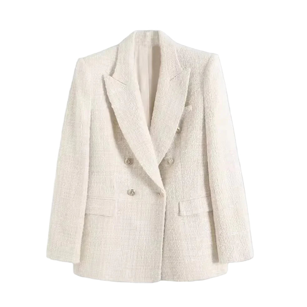 Kvinners Blazer i Tweed-stil 0