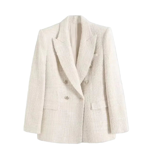Kvinners Blazer i Tweed-stil 0