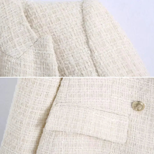 Kvinners Blazer i Tweed-stil 3