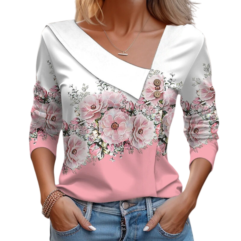 Kvinners Bluse med Blomsterprint 0