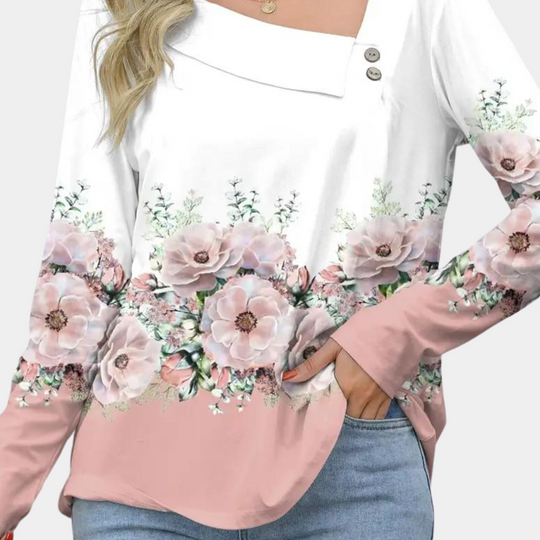 Kvinners Bluse med Blomsterprint 3