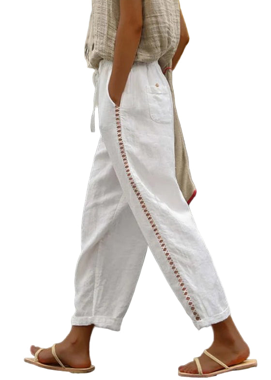 Kvinners Crop Bukser med Elastisk Midje 0