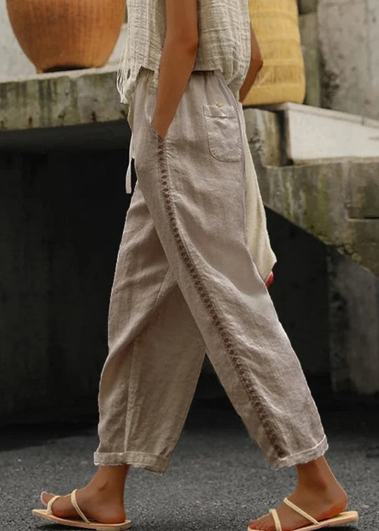 Kvinners Crop Bukser med Elastisk Midje 1