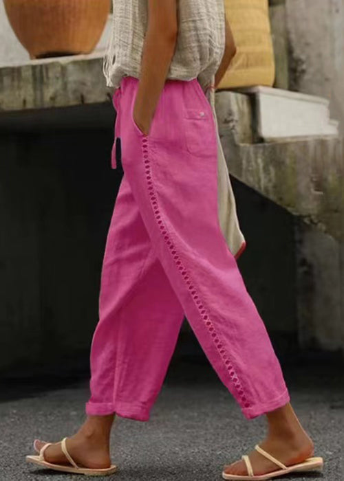 Kvinners Crop Bukser med Elastisk Midje 3