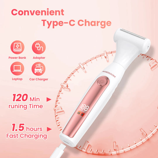 Kvinners Elektrisk Kroppstrimmer med 4-i-1 Funksjoner 5