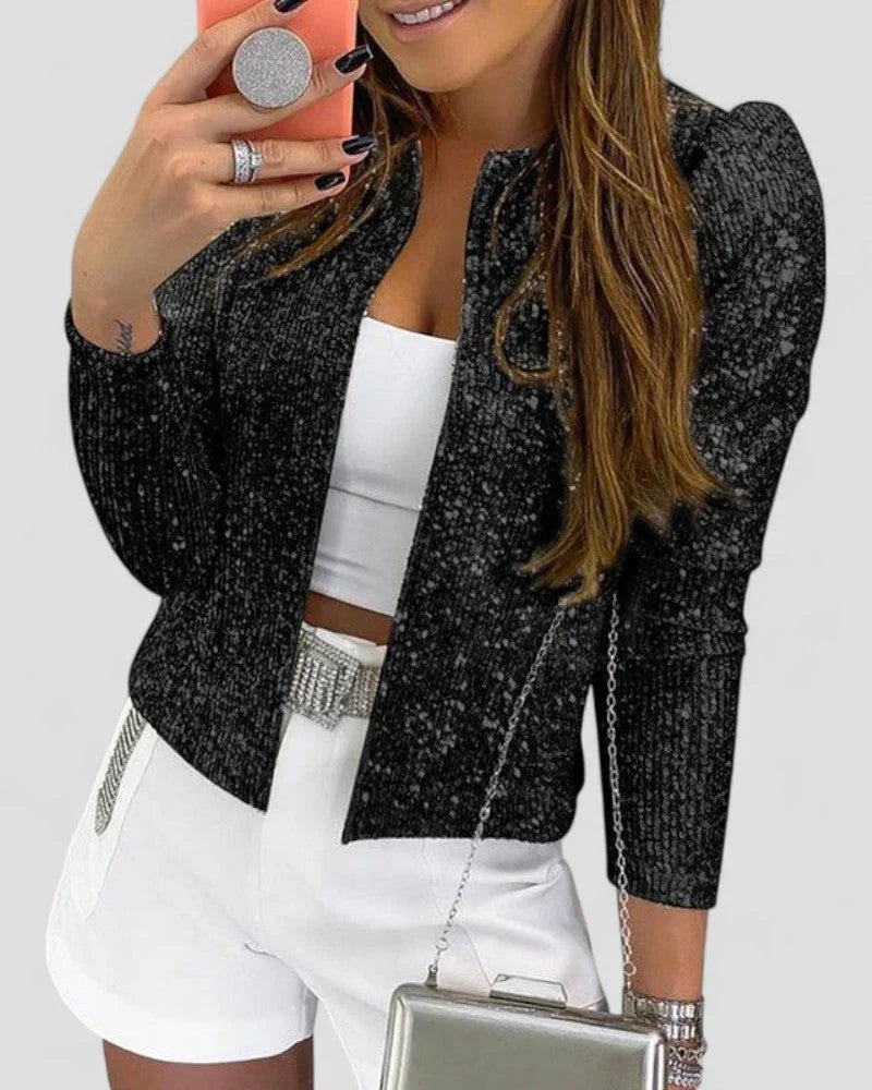 Kvinners Festjakke med Paljetter 2