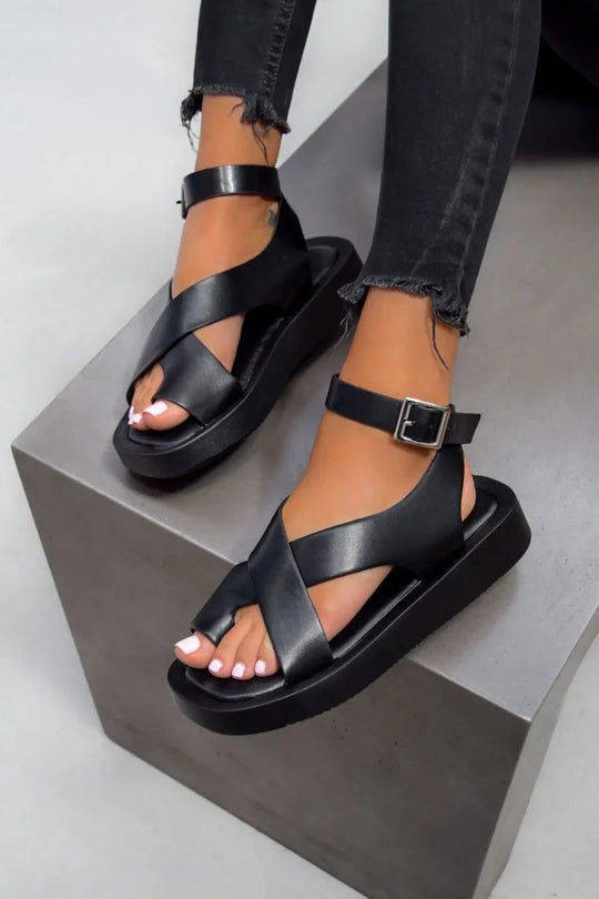 Kvinners Gladiator Sandaler Tykk Såle 1