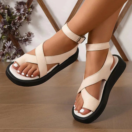 Kvinners Gladiator Sandaler Tykk Såle 2
