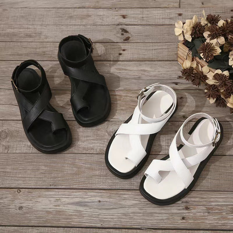 Kvinners Gladiator Sandaler Tykk Såle 7