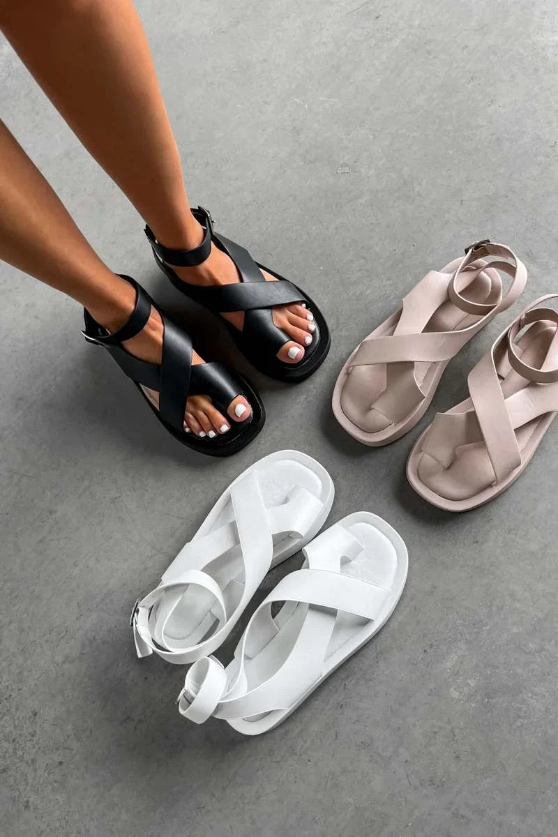 Kvinners Gladiator Sandaler Tykk Såle 8
