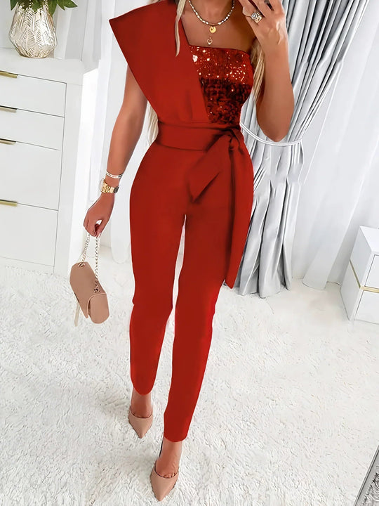 Kvinners Jumpsuit Med Glitterdetaljer Full Lengde 3