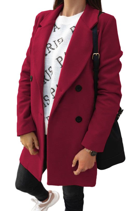 Kvinners Kjolejakke med Krage og Doble Knapper Tidløs Design 0