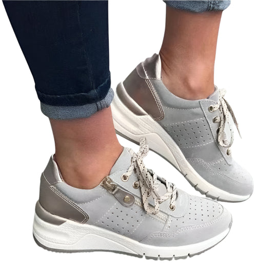 Kvinners Komfortable Sneakers i Lær 0