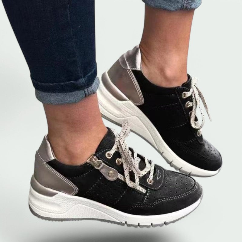 Kvinners Komfortable Sneakers i Lær 2