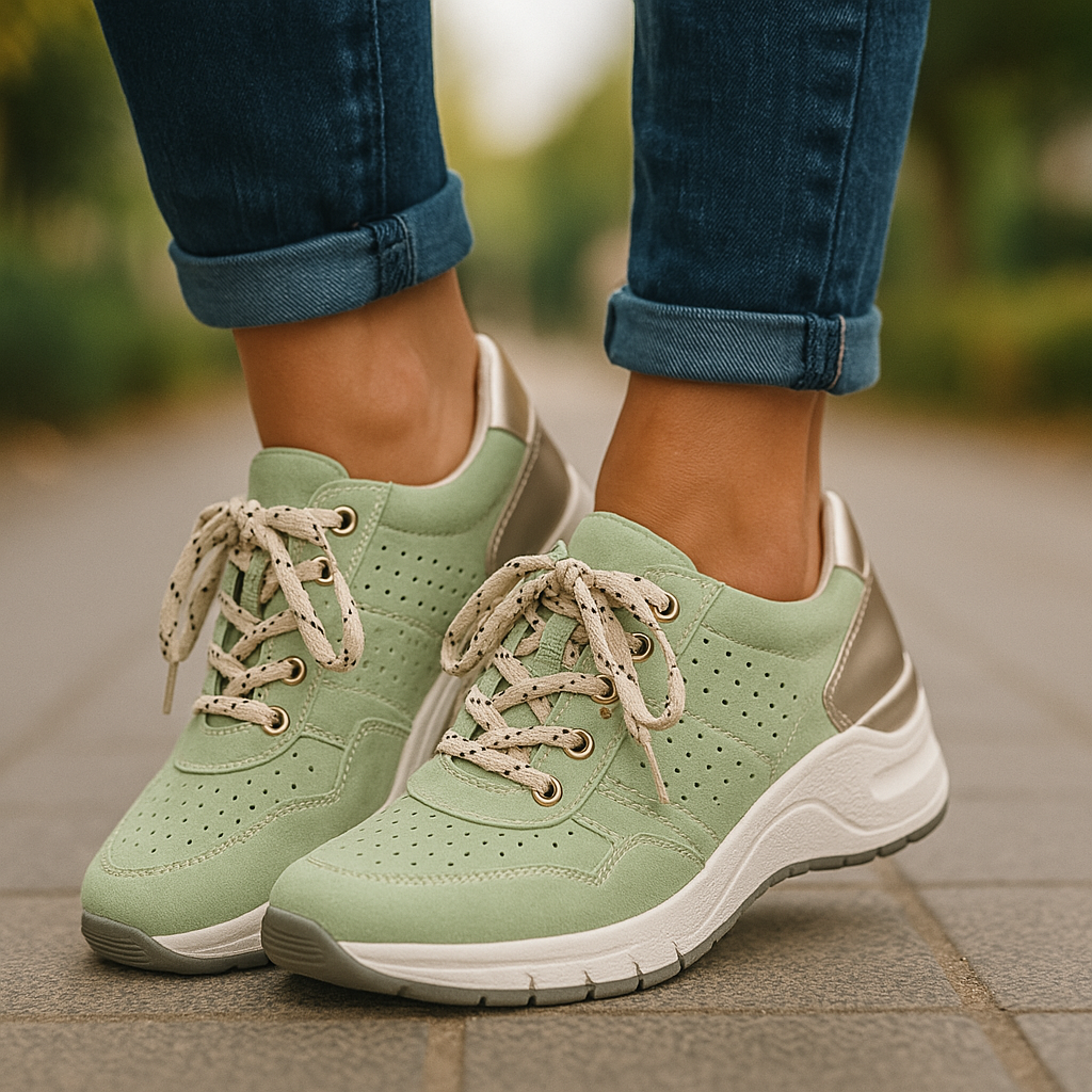 Kvinners Komfortable Sneakers i Lær 3